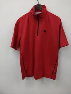 (10)Kepapa 赤 ハーフジップ Tシャツ