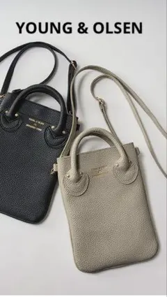 YOUNG & OLSEN スマホショルダーバッグ ベージュのサムネイル