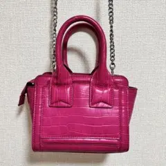 新品未使用　ZARA クロコダイル型押し 2wayショルダーバッグ　ハンドバッグ