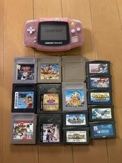 t*n様 ゲームボーイアドバンス クリアピンク 本体とゲーム15本セット