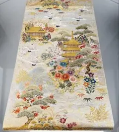 PD27 六通袋帯 国宝 姫路城風景 引箔 刺繡 絹製 PD27 六通袋帯 国宝 姫路城風景 引箔 刺繡 絹製 - メルカリ