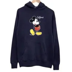 90s ディズニー×ミッキー　ビンテージスウェットパーカー　USA製　L