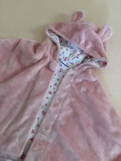 ピンク フリース ポンチョ・マント