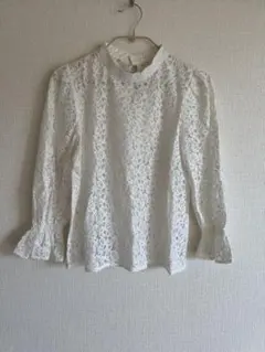 GU ジーユー　レースブラウス　レーストップス　長袖　七分袖