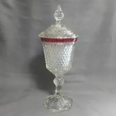 昭和レトロ　ガラスのキャンディーポット