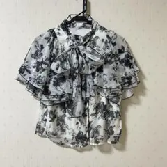 one after another NICECLAUP 半袖ブラウス リボン花柄のサムネイル