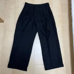 GU レディース インタックワイドパンツ 品番 221-342760 黒 L