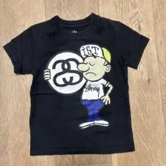 【希少】【M】STUSSY KIDS Tシャツ IST BOY ブラック