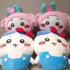 ちいかわ×サンリオキャラクターズBIGぬいぐるみ① 2種4点　ちいかわ　ハチワレ