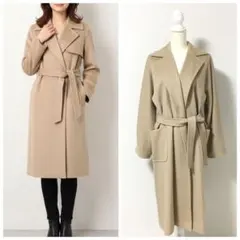 美品 Max Mara カシミヤ混 キャメル ロングコート 46 白タグ マックスマーラ✨ロングコート キャメル ダブル 最高級 白タグ