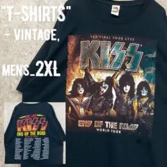レア《KISS キッス》両面プリント バンドTシャツ バンT/メンズ2XL