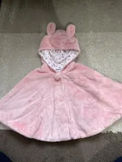 ミキハウス ウサギ耳付きベビーポンチョ F70-90