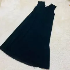 ミルクフェド　MILKFED. ロングワンピース　 ノースリーブ　 黒　 S