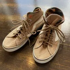 TC4 VANS ハイカットスニーカー 24cm ベージュ 中古品