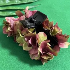 ❤️ 限定1点❤️ ORCHID/GREEN ❤️フラワーヘアクリップ【Lサイズ】のサムネイル