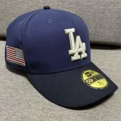 ニューエラ　ベースボールキャップ　ドジャース　アメリカ　星条旗　ツートン　国旗
