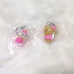 ハローキティ　めじるしアクセサリー　お花　日焼けキティ　2個セット