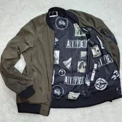 CASPER JOHN AIVER リバーシブル MA-1 オリーブ コラージュ