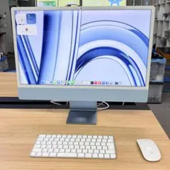【美品】iMac 24インチ M1 メモリ16GB / 1TB ブルーのサムネイル