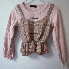 JEWELRY BOX 長袖カットソー 100センチ　ピンク　ギャル