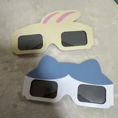 ちいかわパーク　3Dメガネ　うさぎ　ハチワレ