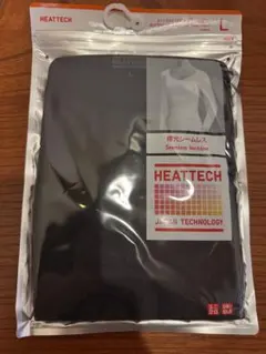 【新品・未使用】UNIQLOヒートテック UネックT（8分袖）ブラック　Lサイズ