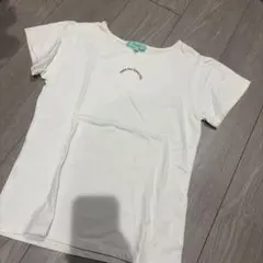 Lindsay 刺繍入りホワイトTシャツ160 Lのサムネイル
