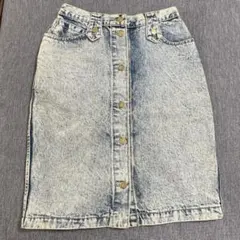 デニム ボタンフロント スカート