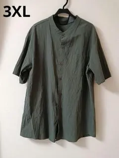 メンズ 半袖シャツ 3XL グリーン 夏のサムネイル