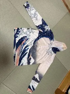 神奈川沖浪裏 デザイン パーカー フーディー Lサイズ