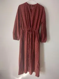 UNIQLO 花柄ロングワンピース 長袖　Мサイズ ユニクロ