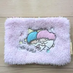 リトルツインスターズ　ポーチ　ふわふわ　ピンク