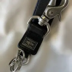 【美品】PORTER ポーター 吉田カバン レザー キーホルダー キーリング 黒