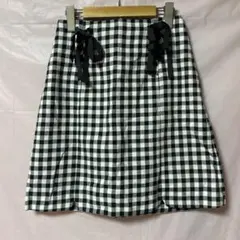 チェック柄タイトスカート（リボン付き）INGNI