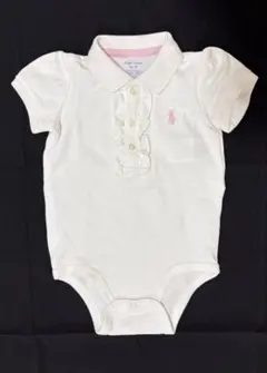 ラルフローレン ベビー フリル ポロ ロンパース ホワイト 6M 70