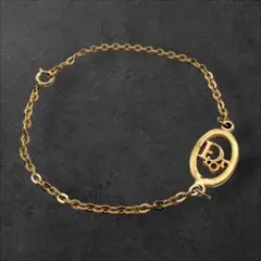 ディオール Dior ヴィンテージ CDロゴ ブレスレット ゴールド チェーン