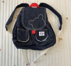 ミキハウス デニムリュック クマ刺繍