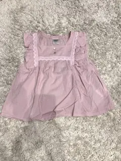 LAKAW ピンク ノースリーブ　フリル トップス　100サイズ