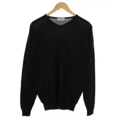 年始セール！JOHN SMEDLEY ニット 長袖 Vネック ウール L 黒