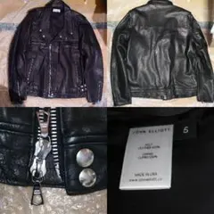 JOHN ELLIOTT ダブルライダースジャケット ブラック 2026年最新】JOHN ELLIOTT メンズ ダブルライダースの人気アイテム