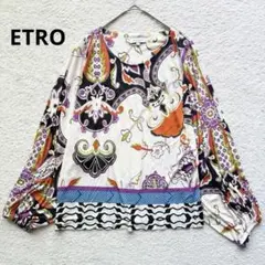 エトロETROシルク楊柳ノースリーブ チュニック涼しいレアなデザイン 