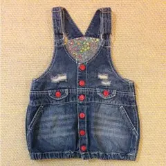 パーティパーティ デニム ジャンパースカート サロペット 95