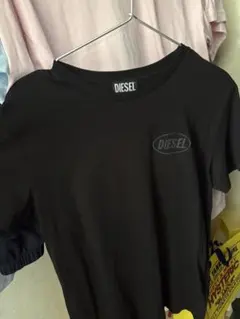 DIESEL ブラック Tシャツ ロゴ入り