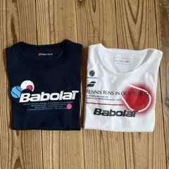 バボラ テニスウェア Tシャツ 2枚セット M レディース まとめ売り ネイビー