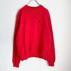 Champion スウェット ワンポイント刺繍ロゴ　無地　メンズ　S 555