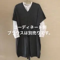 値下げしました。 BEAMS HEART グレー Vネック チュニックのサムネイル