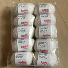 Katia UNITED SOCKS ホワイト 10個入り
