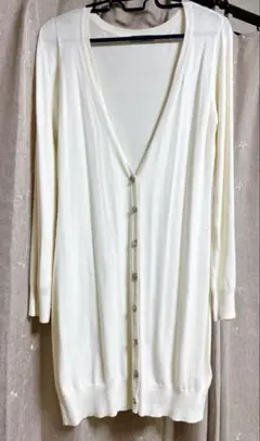 Delyle noir ロングカーディガン アイボリー