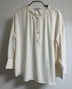 大きいサイズ untitled アンタイトル ボウタイ ブラウス XL 白 長袖 