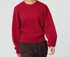 UNIQLO C スムースコットンクルーネックセーター　RED M